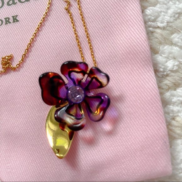 NWT Kate Spade Petal Pushers flower necklace - Picture 4 of 14